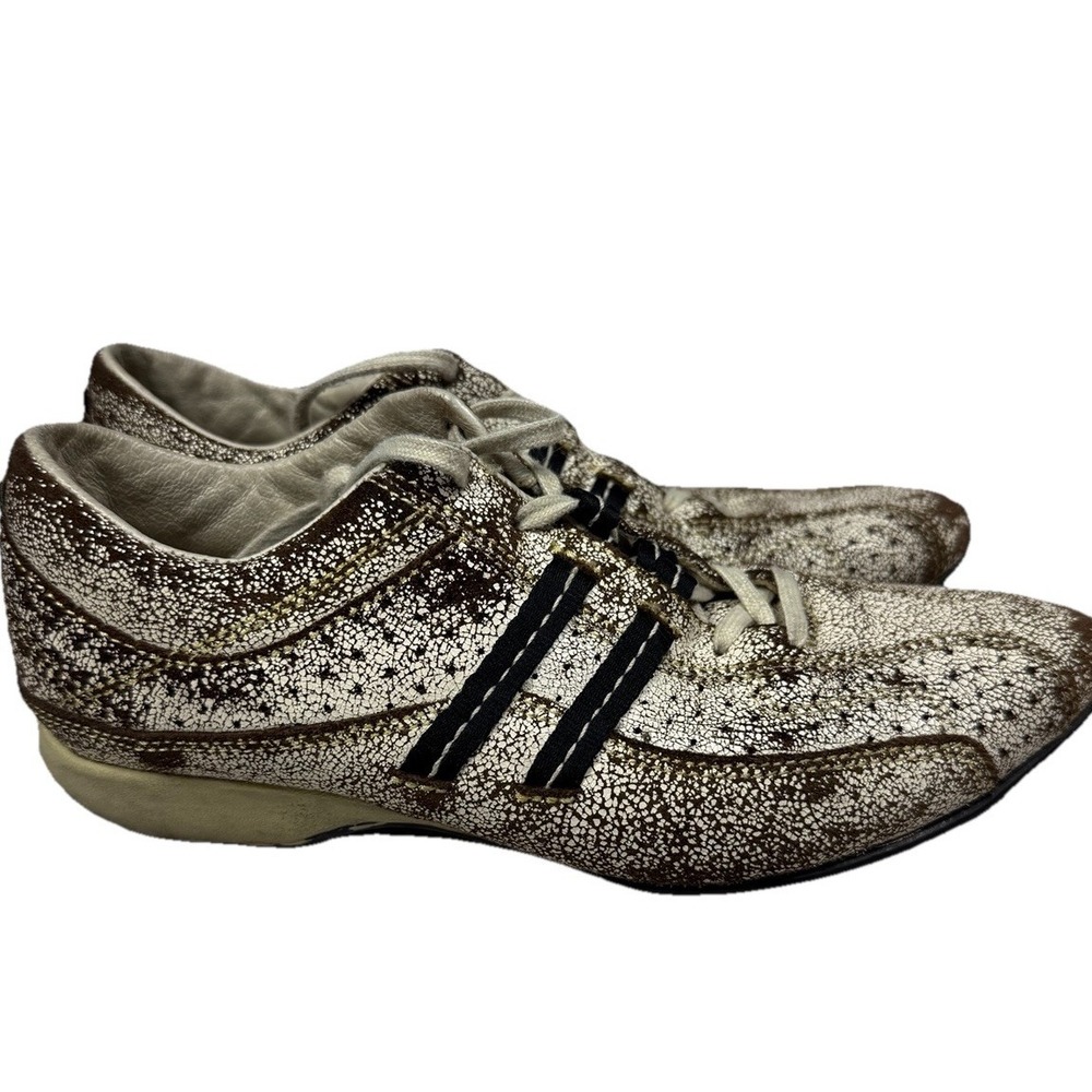 Diesel  Sneaker Shoes  Sz 5 Vintage 90's Y2K Leather White Brown Low Top Pointed